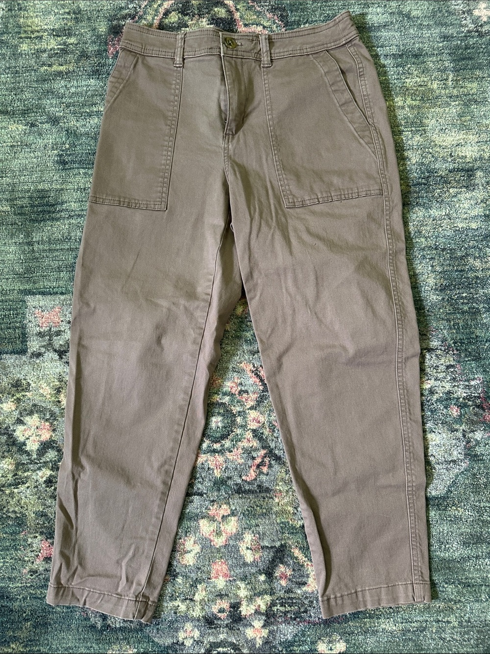 a new day Women’s 6 Mauve Utility Straight Leg Stretch Pants Like New!
